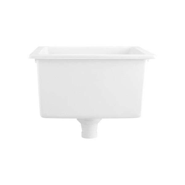 Kitchen Sink Granite Basin Single Bowl 45cmx45cm White
