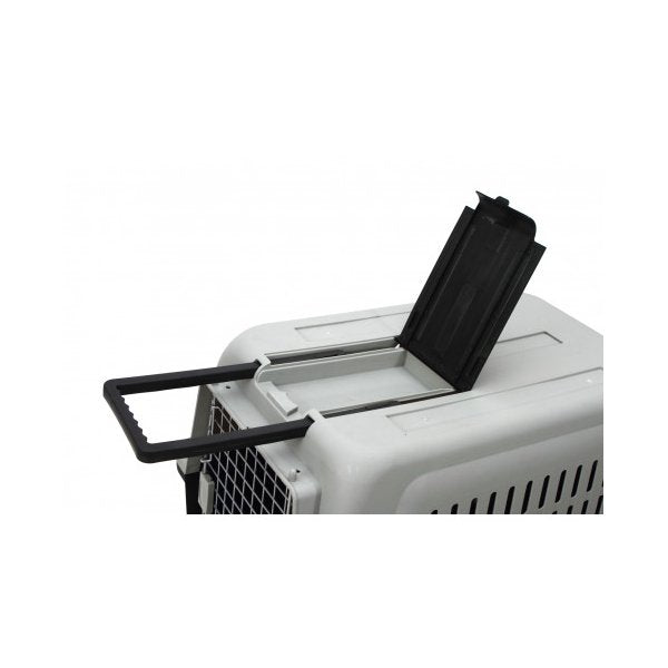Large Plastic Kennels Pet Carrier With Handle And Wheel Black