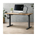 Standing Desk Adjustable Motorised 140cm Black&Oak