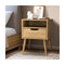 Bedside Table Handle-Free Open Shelf Wood