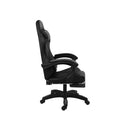 Led Gaming Chair With Massage And Recline Executive Pu Leather Black