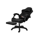 Led Gaming Chair With Massage And Recline Executive Pu Leather Black