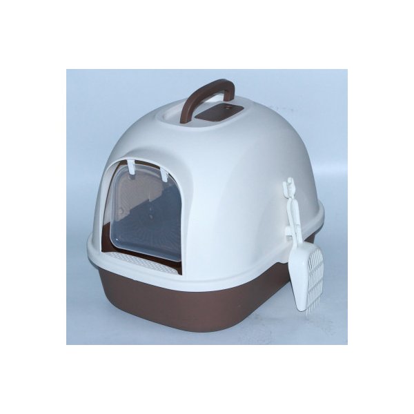 Portable Hooded Cat Litter Box Tray House With Handle And Scoop