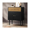 Sideboard with Drawer and Cabinet Black&Wooden