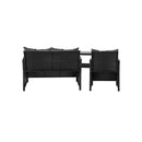 Outdoor Patio Set 4Piece Wicker Sofa Chair Table