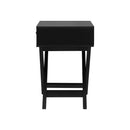 Bedside Table Wooden Frame Cross Base
