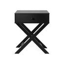 Bedside Table Wooden Frame Cross Base