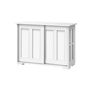 Sideboard with Sliding Doors White