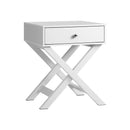Bedside Table Wooden Frame Cross Base