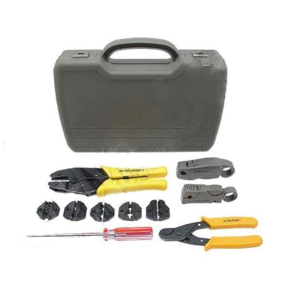 Coax Cable Crimp And Strip Tool Kit