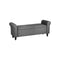 Storage Ottoman Linen Fabric Large Grey
