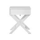 Bedside Table Wooden Frame Cross Base