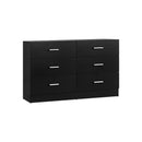 6 Chest of Drawers Aluminum Handles Wooden