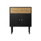 Sideboard with Drawer and Cabinet Black&Wooden
