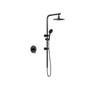 10" Rain Shower Head Set with Shower Mixer Round Black