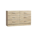 6 Chest of Drawers Aluminum Handles Wooden