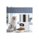 Electric Automatic Pet Dog Cat Rabbit Feeder Stainless Steel Dispenser