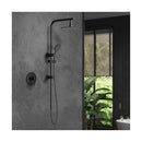 10" Rain Shower Head Set with Shower Mixer Round Black