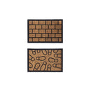 2 X Front Door Doormat Coconut Coir Brick Wall Footstep 60 X 40Cm