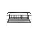 Metal Bed Frame Queen Size Railing-style Black