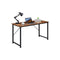 Computer Home Office Desk Modern Writing Table Brown 140 X 60 X 75Cm