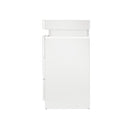Bedside Table RGB LED 3 Drawers White