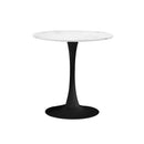 60cm Dining Table Marble Tulip Shape White&Black