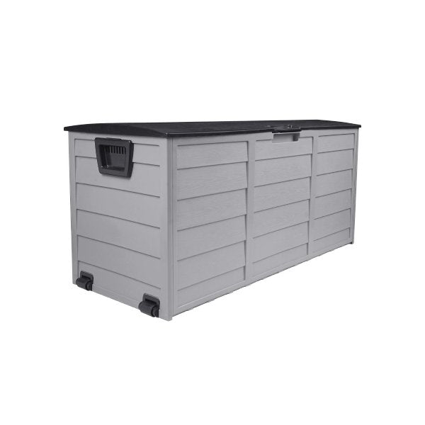 Outdoor Storage Box Lockable 290L Black&Light Grey