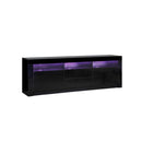 Tv Cabinet Rgb Led Gloss Black 180Cm