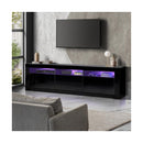 Tv Cabinet Rgb Led Gloss Black 180Cm