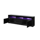 Tv Cabinet Rgb Led Gloss Black 180Cm