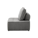Armless Sofa with Adjustable Back Modular Grey