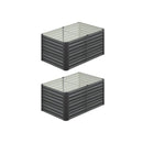 Garden Bed x 2 Galvanised Steel 120x80x73CM