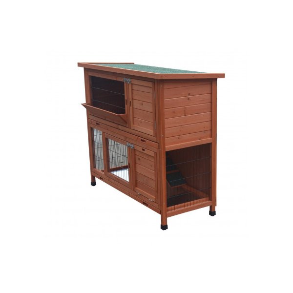 120Cm Xl Double Storey Rabbit Hutch Guinea Pig Cage With Pull Out Tray