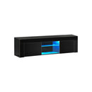 Tv Cabinet Rgb Led Gloss 130Cm Black