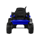 XL Kids Ride On Tractor 12V with Trailer Remote Blue