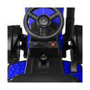 XL Kids Ride On Tractor 12V with Trailer Remote Blue