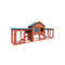Rabbit Hutch Chicken Coop Bunny House Run Cage Wooden Outdoor Hutch