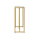 Console Table Marble Effect Hall Display White&Gold