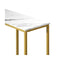 Console Table Marble Effect Hall Display White&Gold