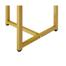 Console Table Marble Effect Hall Display White&Gold