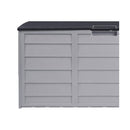 Outdoor Storage Box Lockable 290L Black&Light Grey