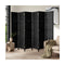 6 Panel Room Divider Privacy Screen Black