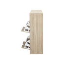 Shoe Storage Cabinet 4 Compartment with Rows 2 Drawers