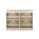 Shoe Storage Cabinet 4 Compartment with Rows 2 Drawers