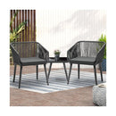 Outdoor Furniture Set Chairs&Side Table 3PCS