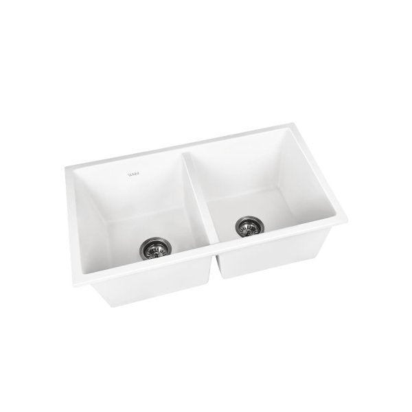 Kitchen Basin Stone Sink Bathroom Laundry Double 770Mmx450Mm White
