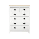 Tallboy Chest of Drawer with 6 Drawers White