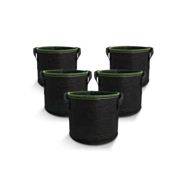 5 Pack 10 Gallons Plant Grow Bag Flower Container Pots With Handles
