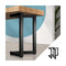 2X Table Legs Bench Steel Metal 71x71cm